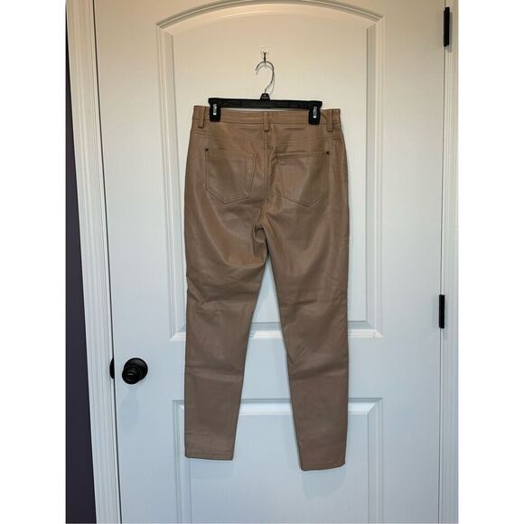 Kenzie Faux Leather Tan Pants Size 6 - Picture 4 of 6